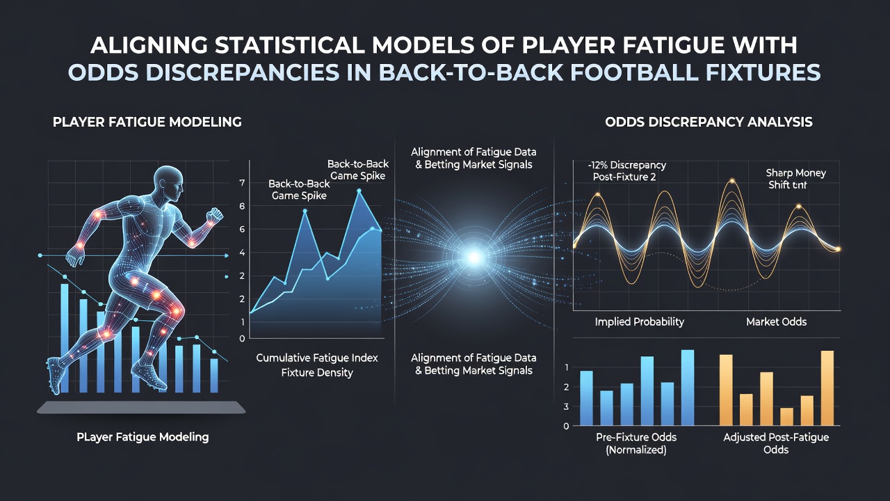 Football pitch heat map illustrating fatigue patterns across consecutive matches and corresponding odds shifts