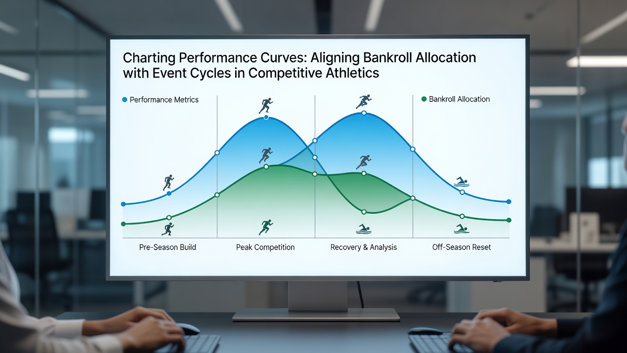 Coaching staff reviewing bankroll allocation charts aligned with upcoming competition calendar