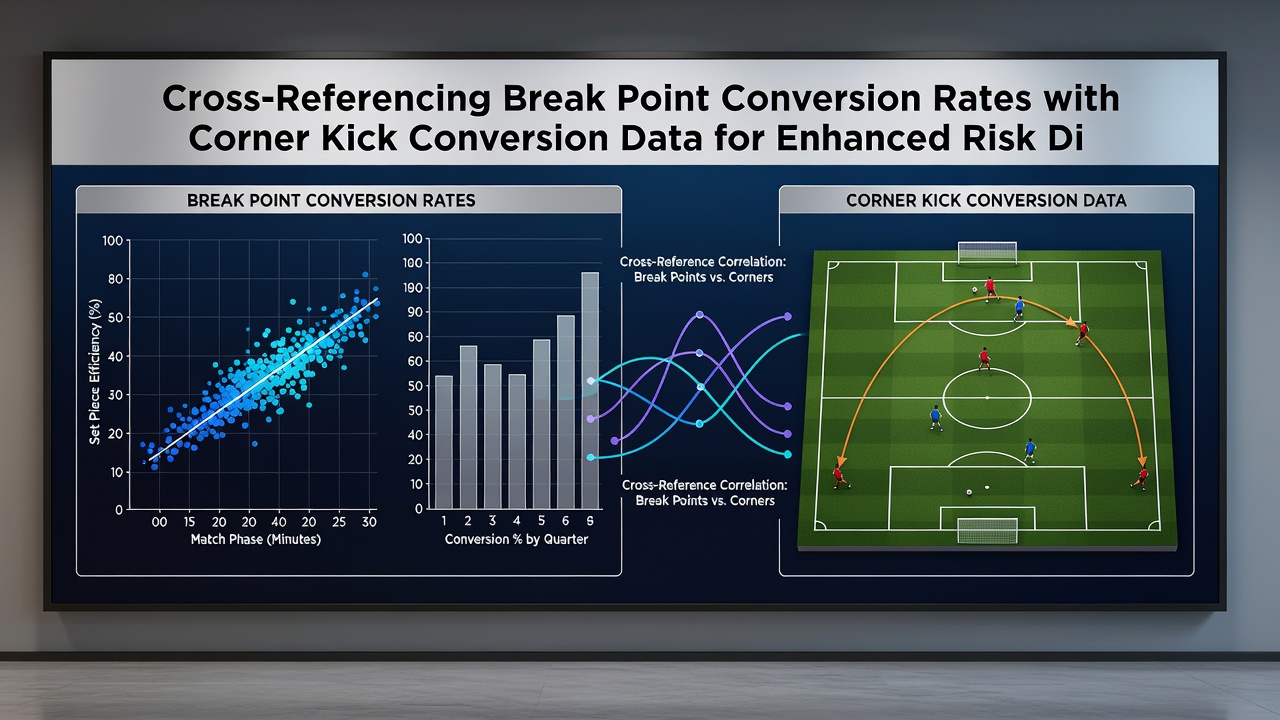 Chart comparing historical break point and corner kick conversion percentages side by side