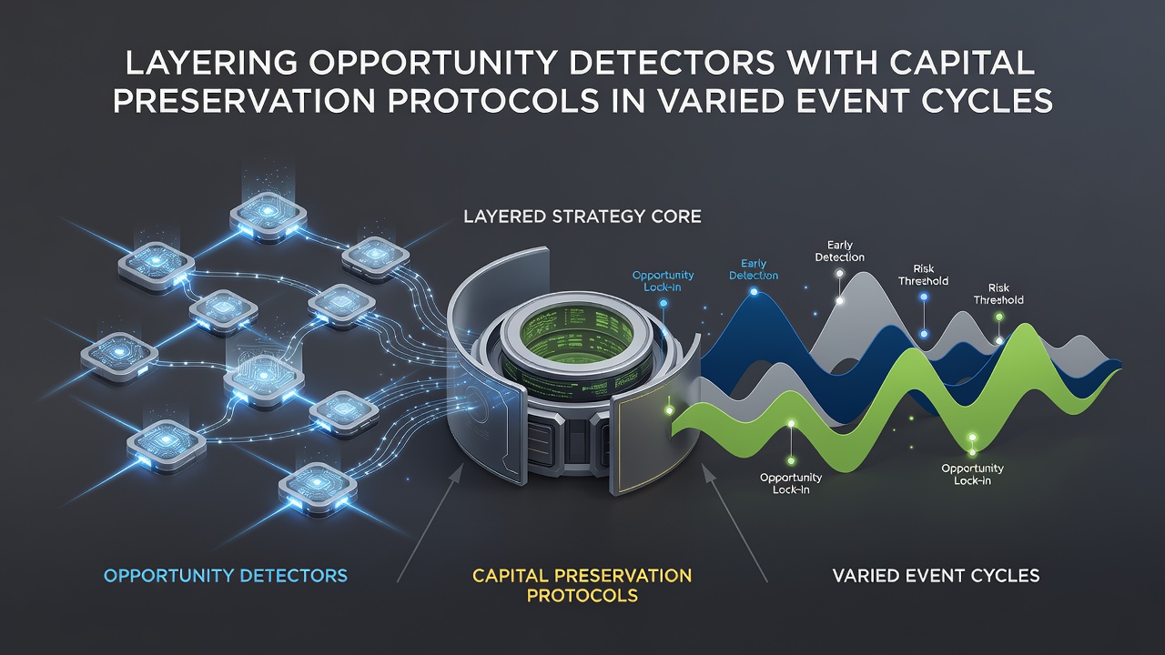 Visual representation of layered betting detection systems and preservation protocols across event timelines