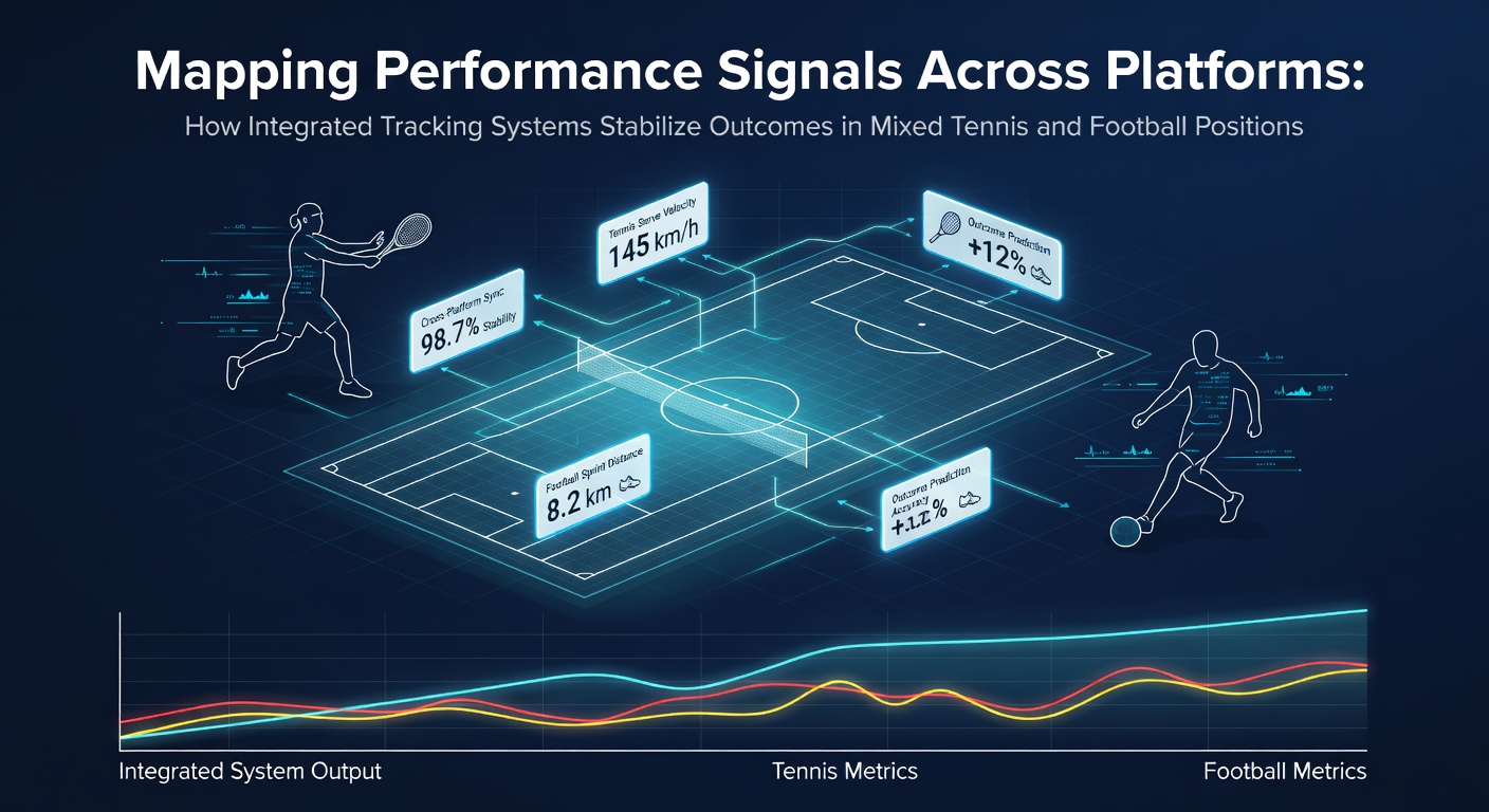 Dashboard showing integrated performance signals from tennis and football tracking systems overlaid on player position maps