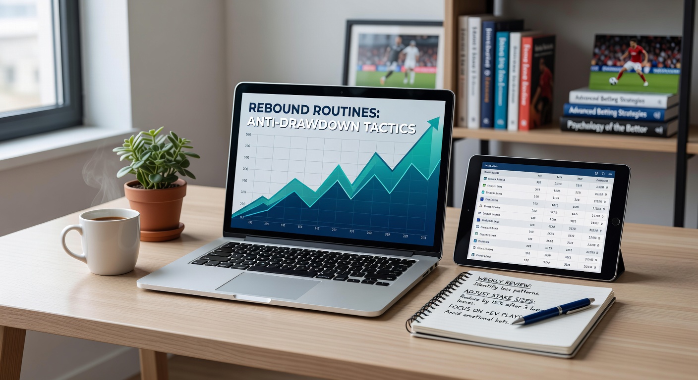 Infographic of rebound routine flowchart: from drawdown detection to stake recovery and profit phases